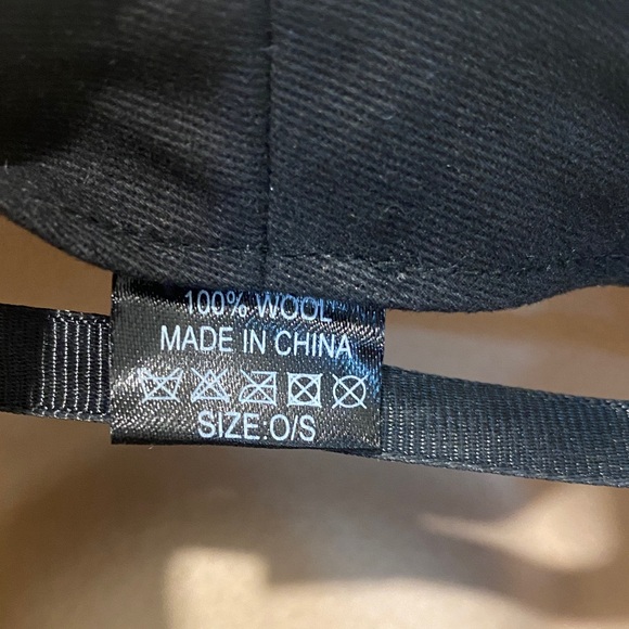 100% Wool Beige Wide-Brim Hat - Picture 2 of 7